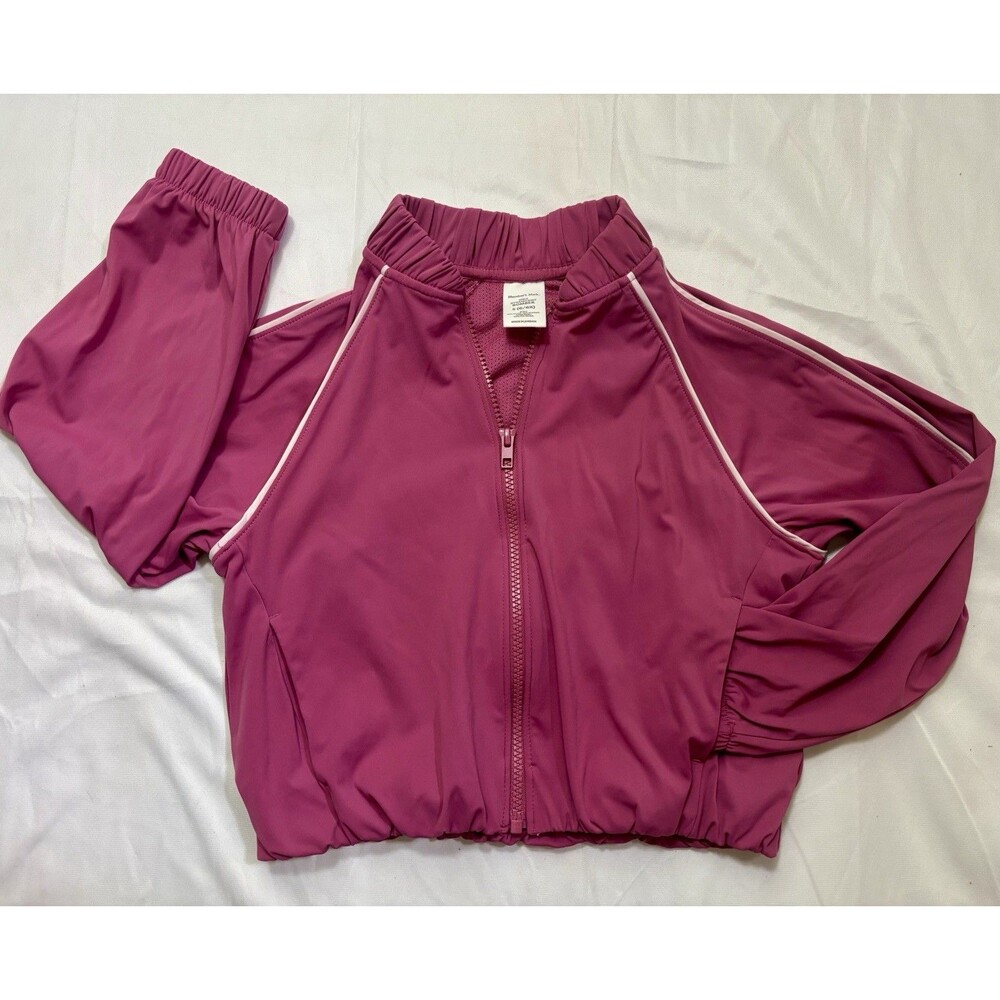 Member Mark Girls Pink Track Jacket Full Zip Windbreak Sz. S6/6X Athleisure
